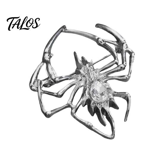 Halloween Spider Accessory Rhinestone Brooch for Men Women, Shape Alloy Lapel Durable Metal Pin, Sweater Cardigan Coat Clothing Accessories,