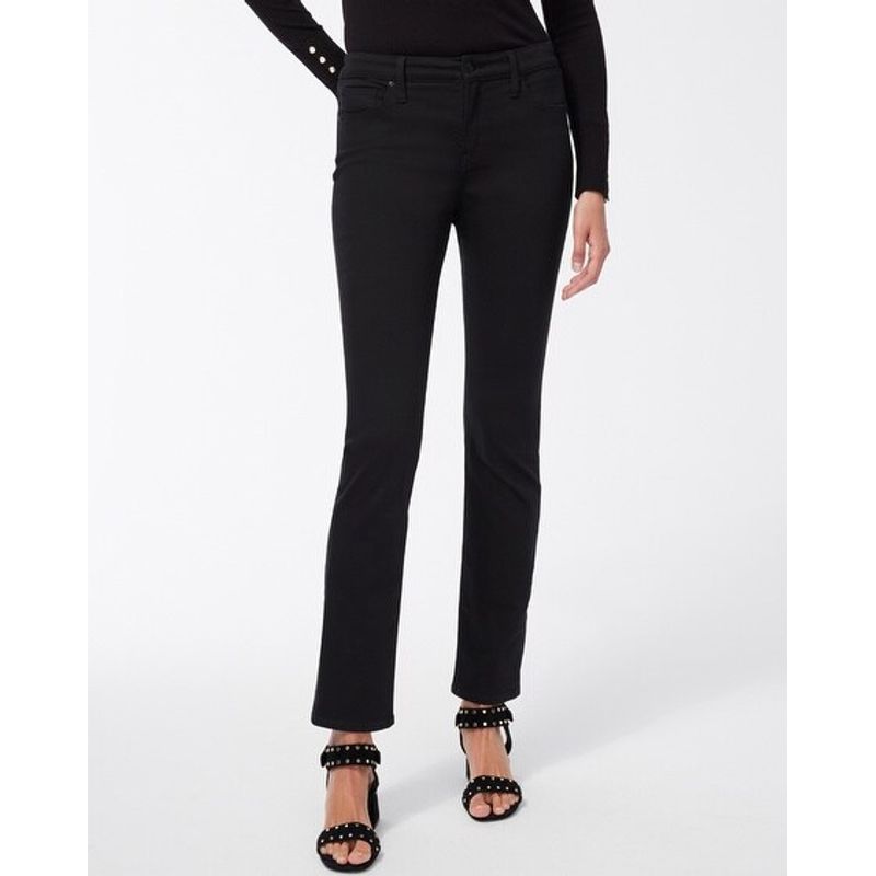 

Sunshine House Autumn and Winter Export European and American plus Size Women s Clothes High Waist Slimming and Straight Denim Pants Casual Pants Black Waist 106