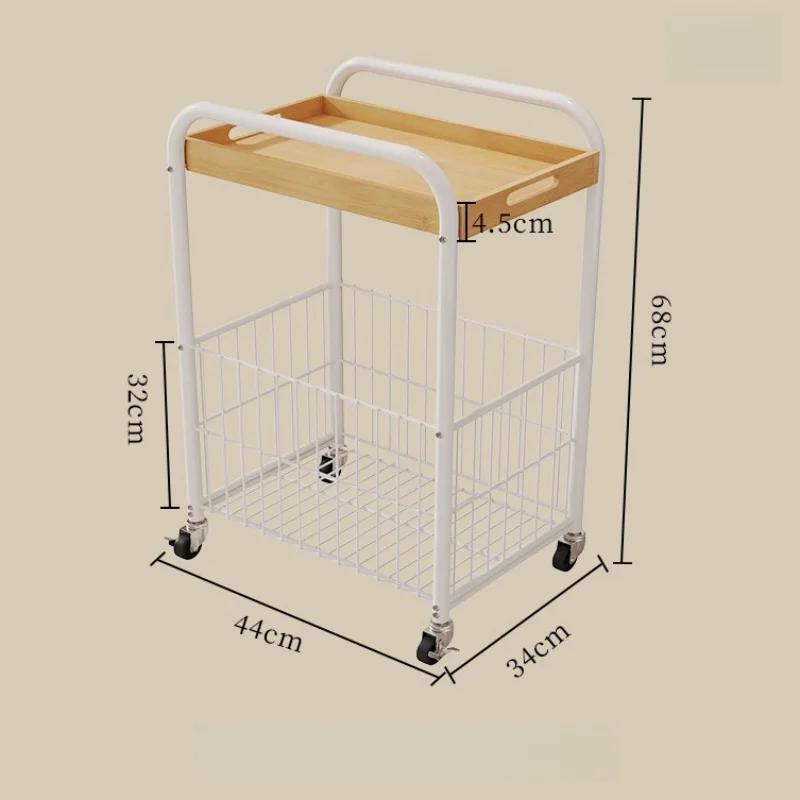 Modularer Couchtisch Kreativer Sofa-Beistelltisch Wagen mit Rädern Kleiner Wagen Aufbewahrungsschrank Schlafzimmer Nachttischregal Aufbewahrungstisch
