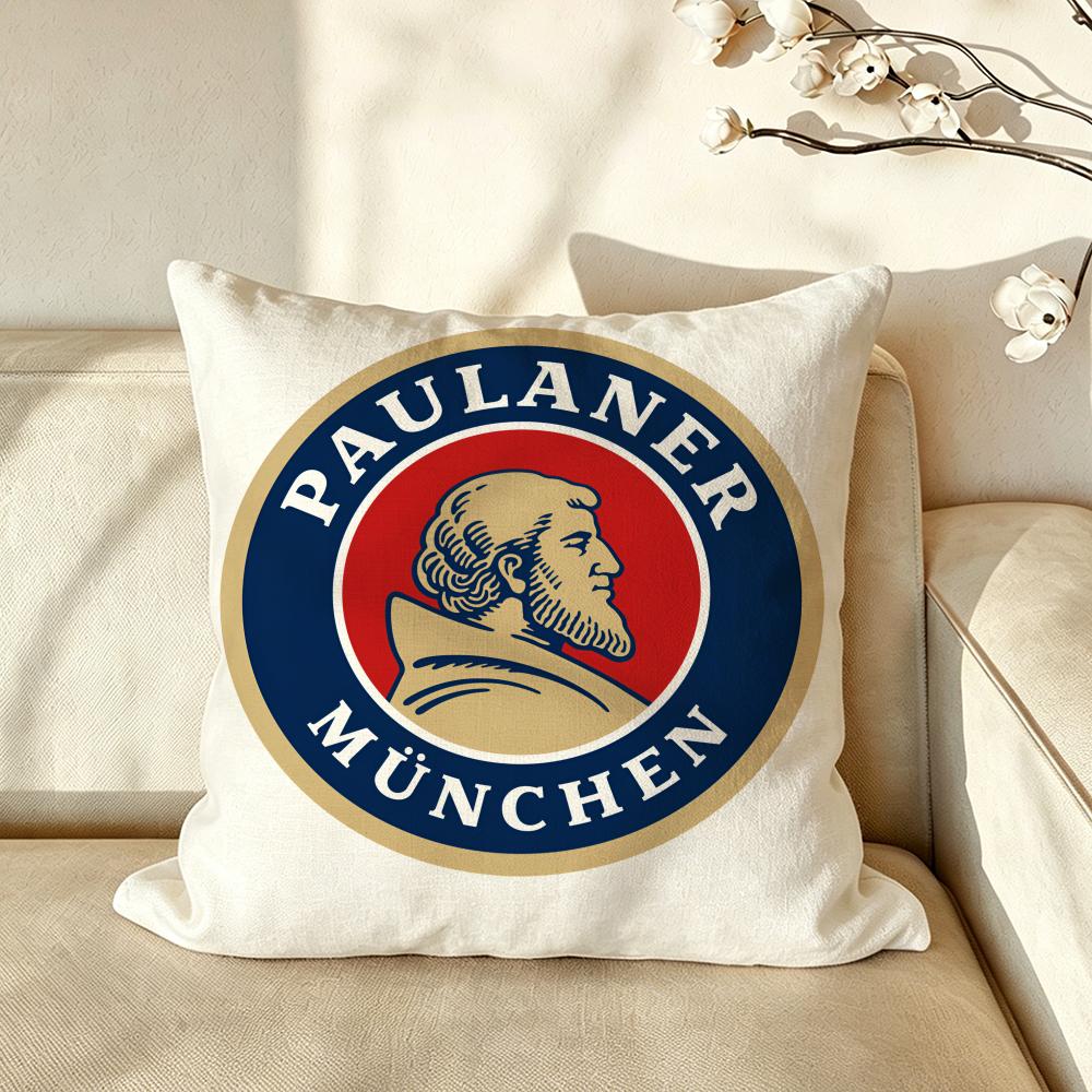 Logo PPaulanerSSpezi Kissenbezug Kissenhülle Anti-Milben Kissenbezug Seidiger Kurzer Plüsch Sofakissenbezug heiß