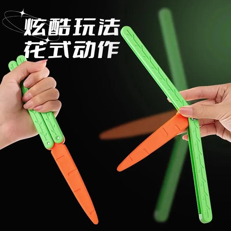 Grawitacyjny nóż składany z pazurem, nóż rzodkiewkowy, druk 3D, nóż grawitacyjny, mały nóż rzodkiewkowy, zabawka dekompresyjna typu push card, prezent świąteczny