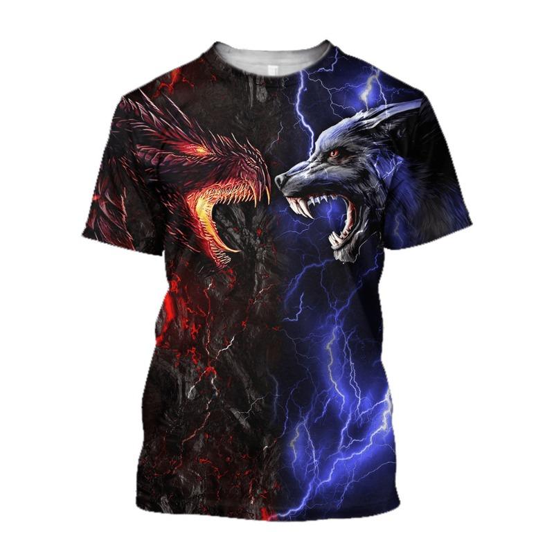Children's Clothing 3D Digital Color Cartoon Anime Character Print Youth Casual Comfortable Short Sleeved T-shirt