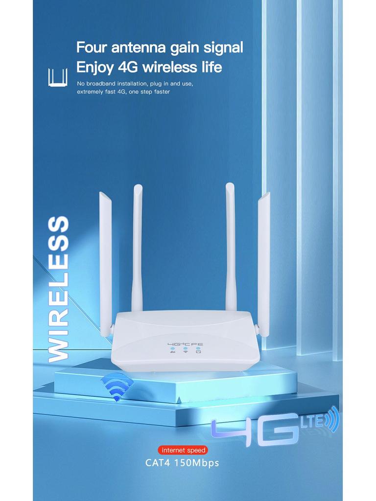 4G Portable WiFi Router with SIM Card Slot - CPF912