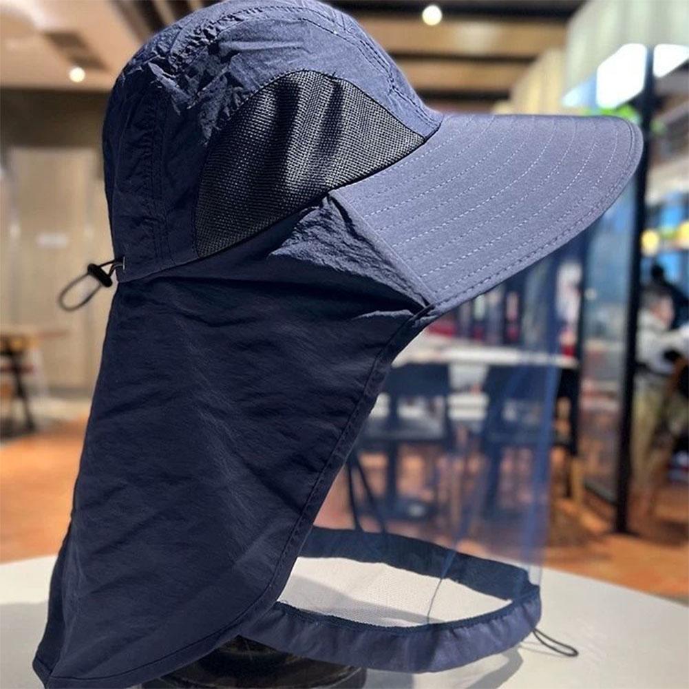 Outdoor Mosquito Head Net Hat Net Mesh Bucket Hat with Neck Flap for Fishing Hiking Camping Climbing