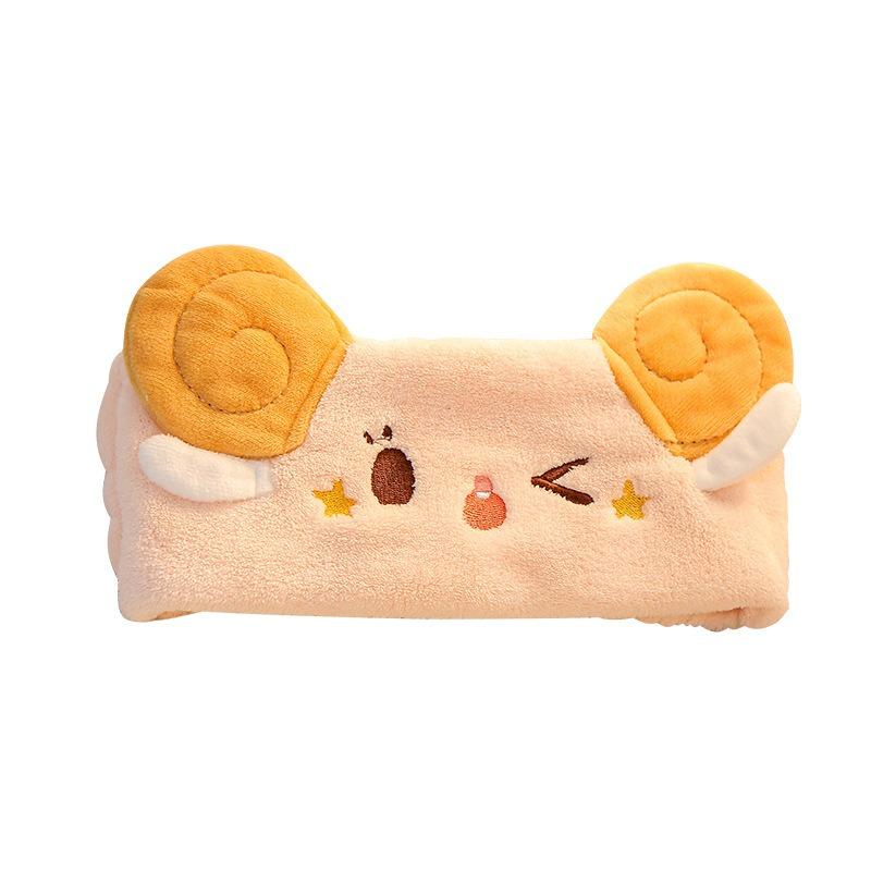 Cartoon Shepherd Star Ear Hair Tie, Face Wash Coral Velvet Headband, Makeup Remover, Hair Cover for Sale, Sprouting Accessories