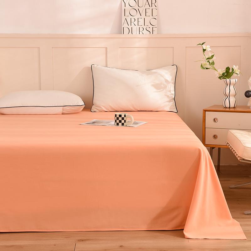 Class A 100% Xinjiang Cotton Brushed Pure Cotton Bed Sheet for Double XL Beds, All-Season, Household.