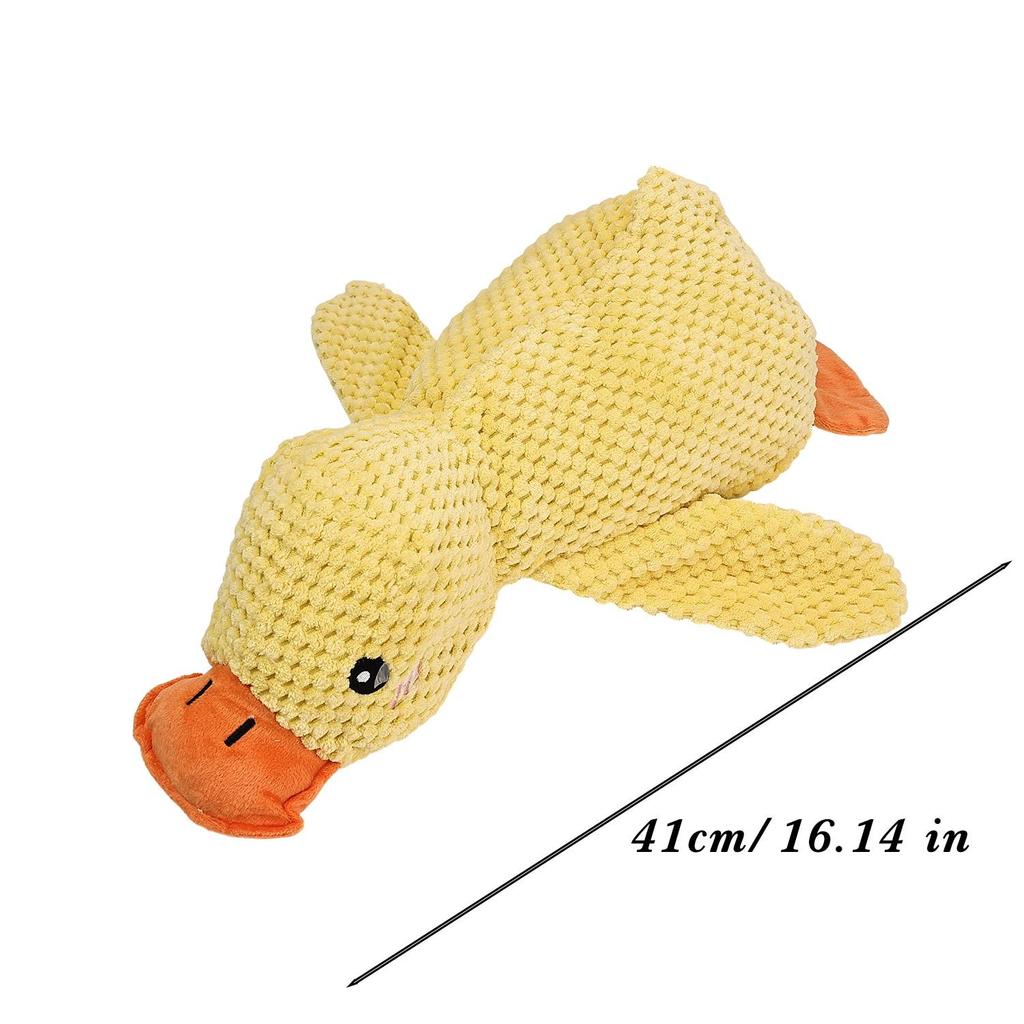 Dog Plush Duck Toy Pet Crystal Velvet Sound-producing Squeaky Resistant Bite Toy Pet Teeth Cleaning Training Interactive Supply