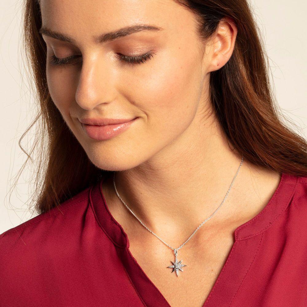 Magic Star Silver Necklace Ke1825-643-14-L45V