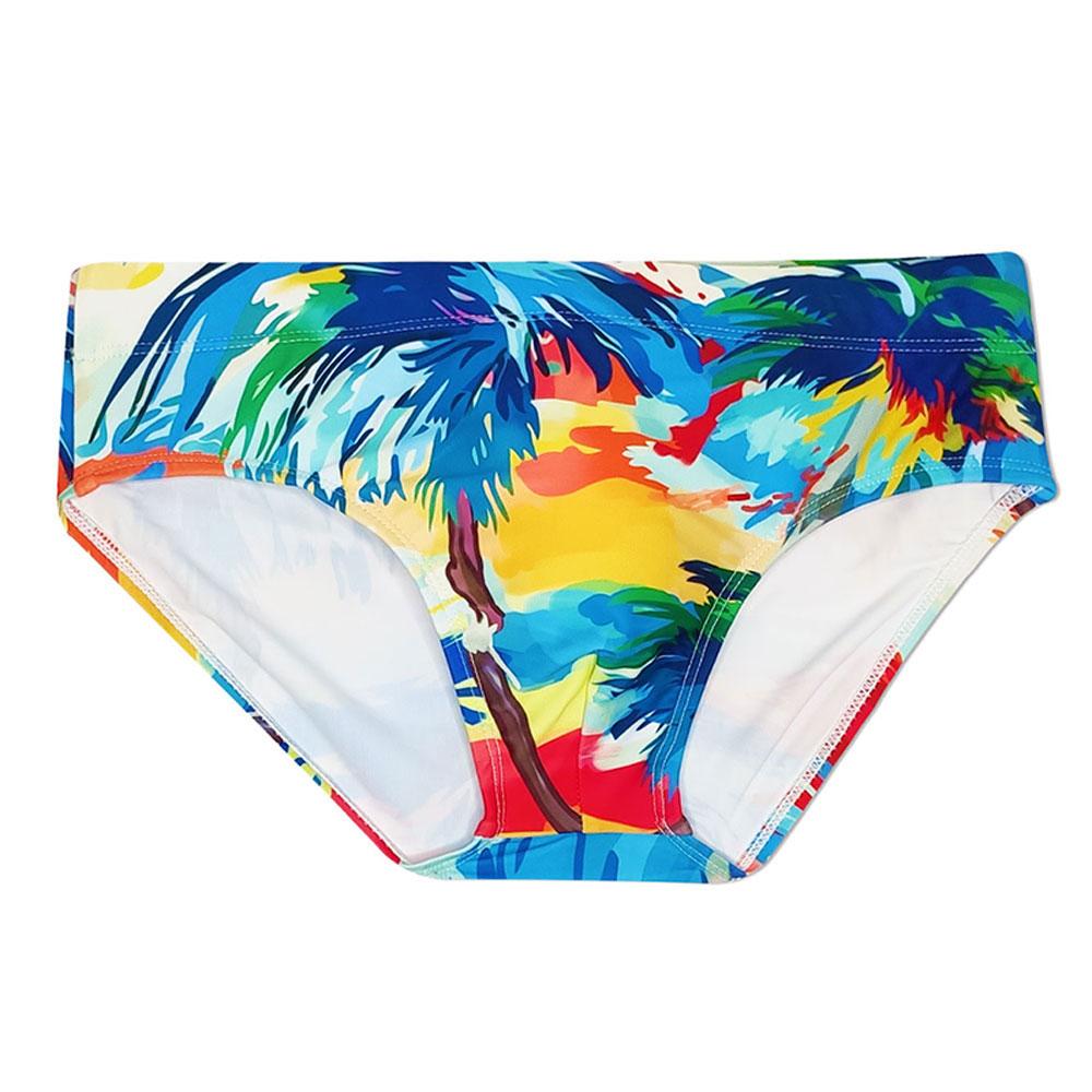 Pánská móda Sexy Swim Brief Sexy plavky s potiskem pro muže Surfovací plavky Low-Rise