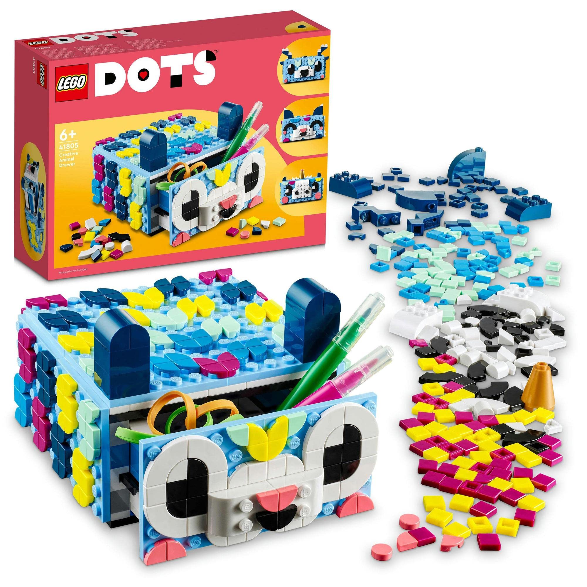 

LEGO DOTS Коробка с животными 41805 Игрушки, Блоки, Подарки, Ювелирные изделия, Поделки, Мальчики, Девочки, Возраст 6 лет и старше