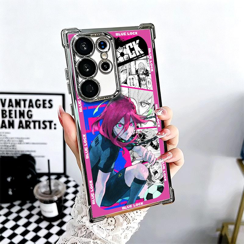 Anime Blau L-Lock Manga Weiche Handyhülle Für Samsung Galaxy S26 Ultra S25 Edge S24 FE S23 Plus S22 S21 + S20 Beschichtung Anti-Fall Fu
