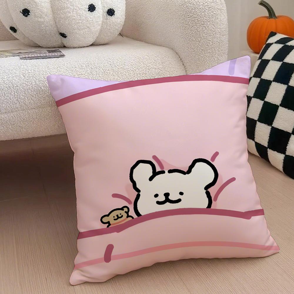 LLine Dogs Cushion Cover Throw Pillow Cover Hidden Button Durable Polyester Chair Cushion