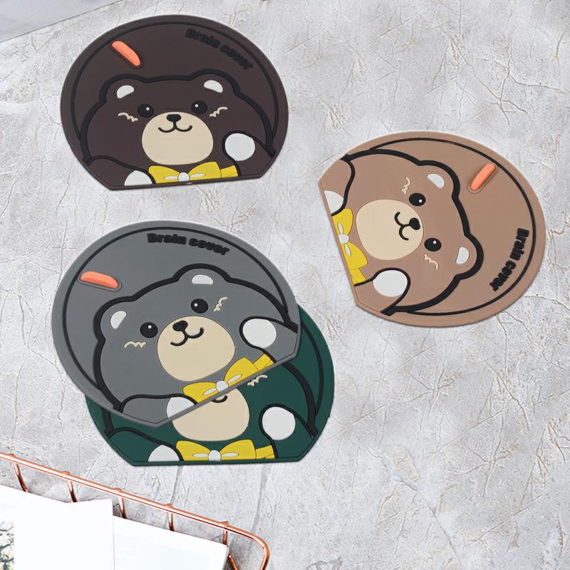 Little Bear Anti-odor Silicone Floor Drain Cover for Bathroom, Anti-reverse Odor Device for Sewer, Floor Drain Pad