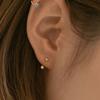 LUNNE 14k Double Ball Line Piercing (14k Gold) #PI12