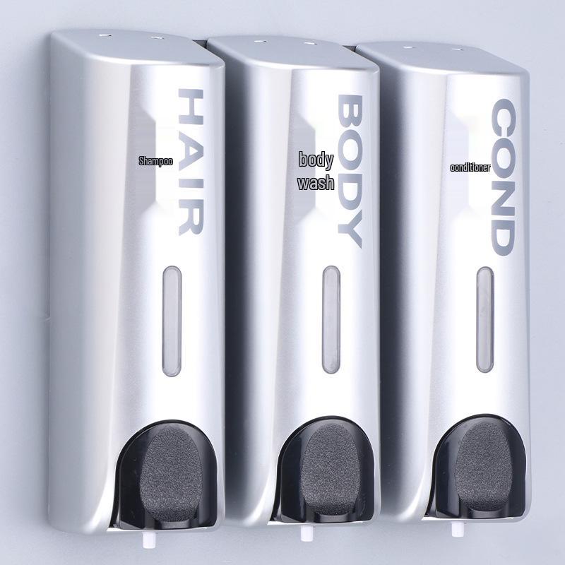 Dual-Head Wall-Mounted Soap & Shampoo Dispenser