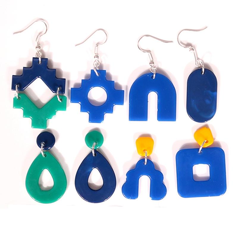 Resin Earring Molds DIY Crystal Epoxy Mold Stripe Shape Homemade Jewelry Silicone Mold for Making Earring Pendant Craft