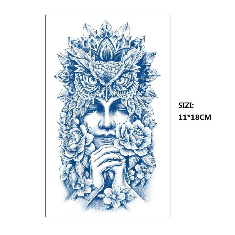 Emmy Naklejka Tatuaż Ziołowy Stopniowa Zmiana Geometryczny Gwieździste Niebo Łańcuch z Gwiazd Trwały Nieodblaskowy Naklejka Transferowa Wodna