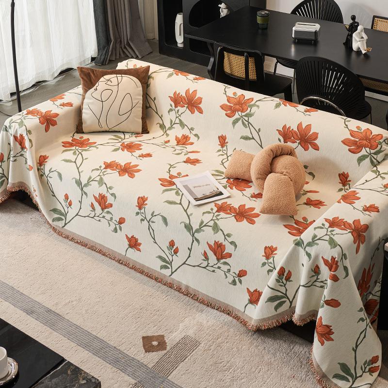 1pc Sofa Cover, Universal Sofa Slipcover For All Seasons, Non-slip Sofa Cover Blanket, Sofa Cushion Protective Cover, Suitable F