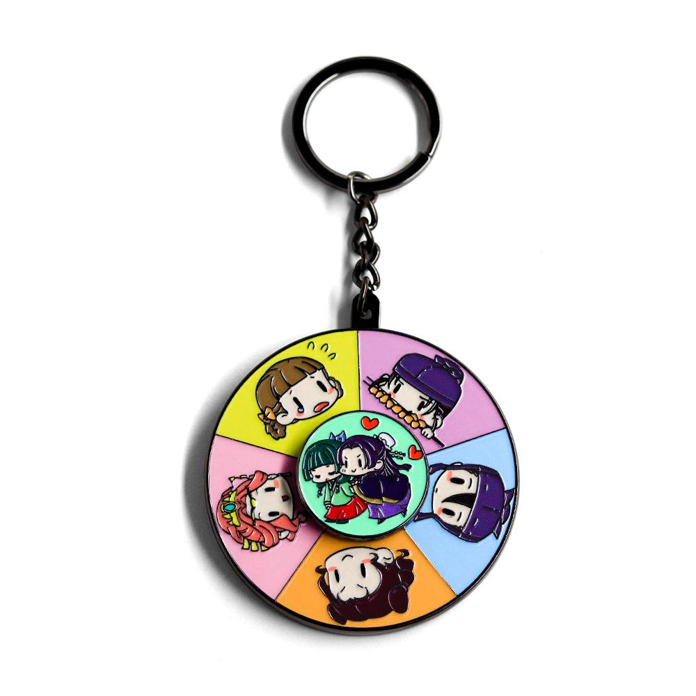Брелок «Дневник фармацевта»: Подвеска-вращающийся диск с мультяшным персонажем - Креативный аниме брелок.