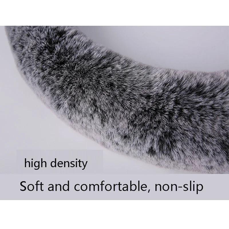 Cute car steering wheel covers with ears, anti-slip, suitable for motor vehicles and car steering wheel decoration