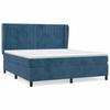 3129349 vidaXL Lit à sommier tapissier et matelas Bleu foncé 180x200cm Velours