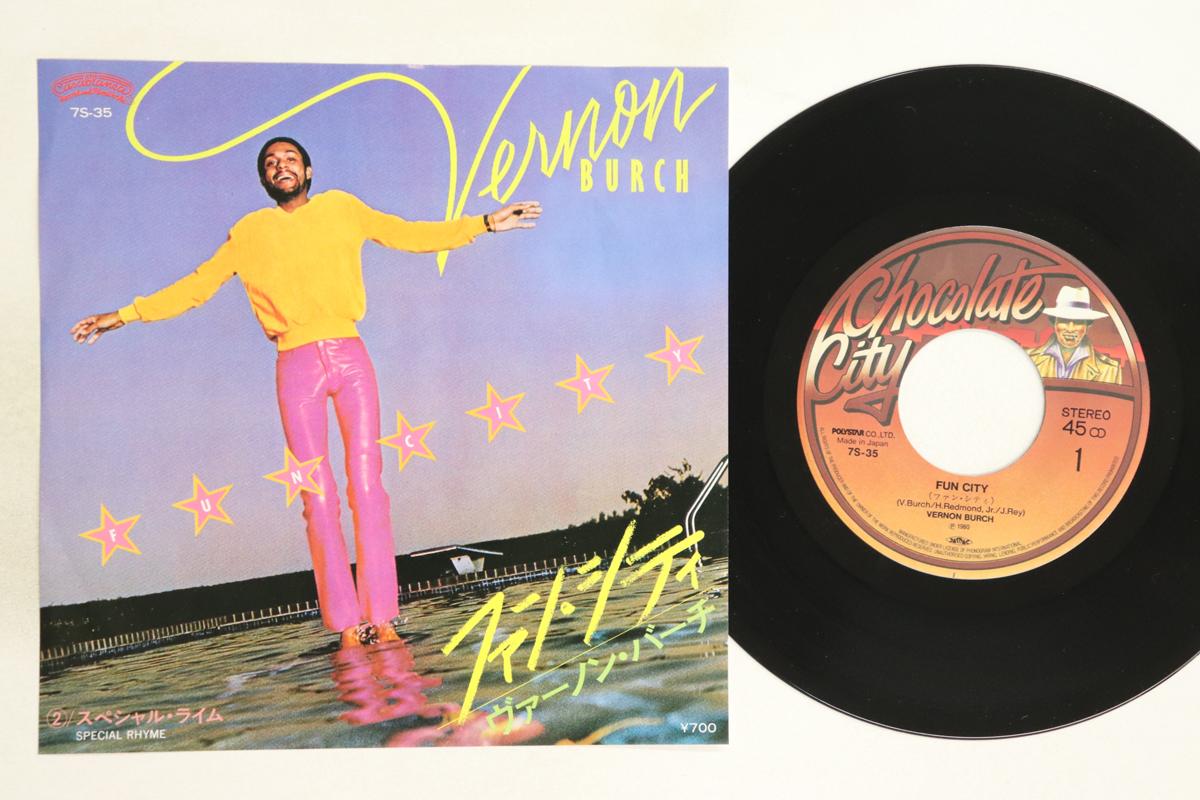 

7-дюймовая пластинка VERNON BURCH - Fun City / Special Rhyme 7S35 CHOCOLATE CITY 1980 Япония Соул/Фанк Б/У