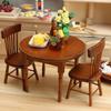 1/12 Scale Dollhouses Furniture Set of Desk and Chair Model Figure for Miniature Model Dining Room Scene Landscape
