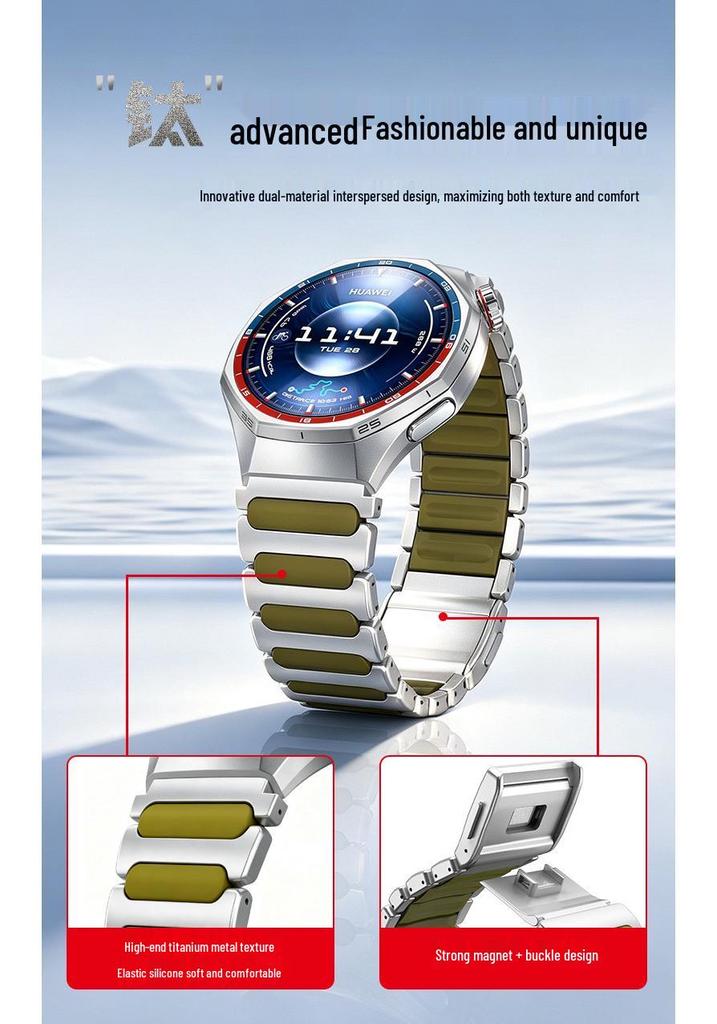 Huawei GT7 Watch: 22mm Titanium Magnetic Buckle Strap for GT Pro