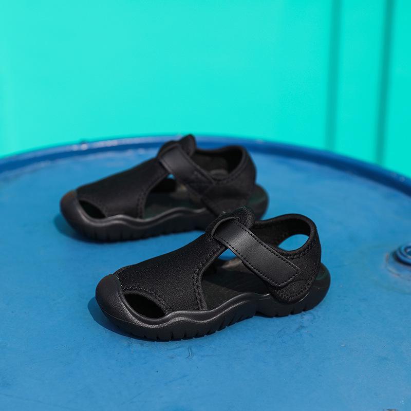 Kids' Cross-Strap Waterproof EVA Beach Sandals - Trendy Summer Sports Shoes for Boys and Girls