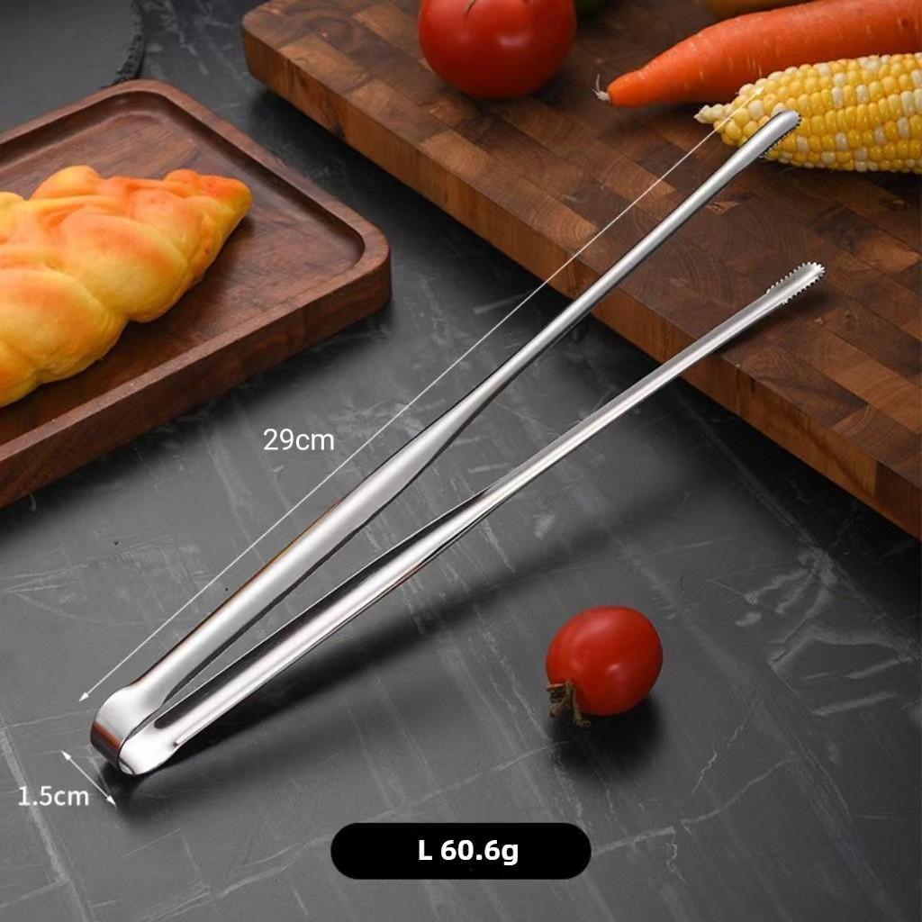 Stainless Steel Grill Tongs Food Clip BBQ Steak Clip Bread Tong Cooking Kitchen Gadgets Accessories Barbecue Tools