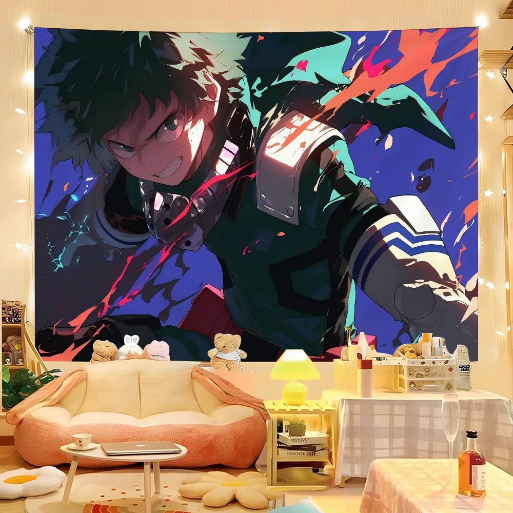 1pc My Hero Academia Colorful Hippie Psychedelic Bedroom Dorm Decor Aesthetic 74x94cm(29x37in)
