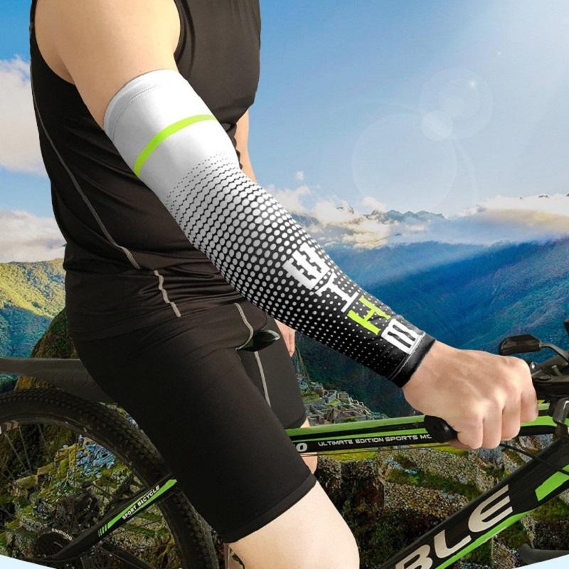 Ein Paar Outdoor-Sport Radfahren Wandern Angeln atmungsaktiv und hochelastisch Lycra-Stoff Schutzhülle Ärmelschutz