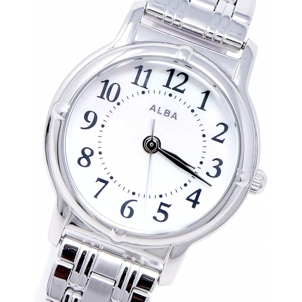 Seiko Alba Women's Quartz Watch Stainless Steel Analog 5 ATM Water Resistant White Dial Silver Case
