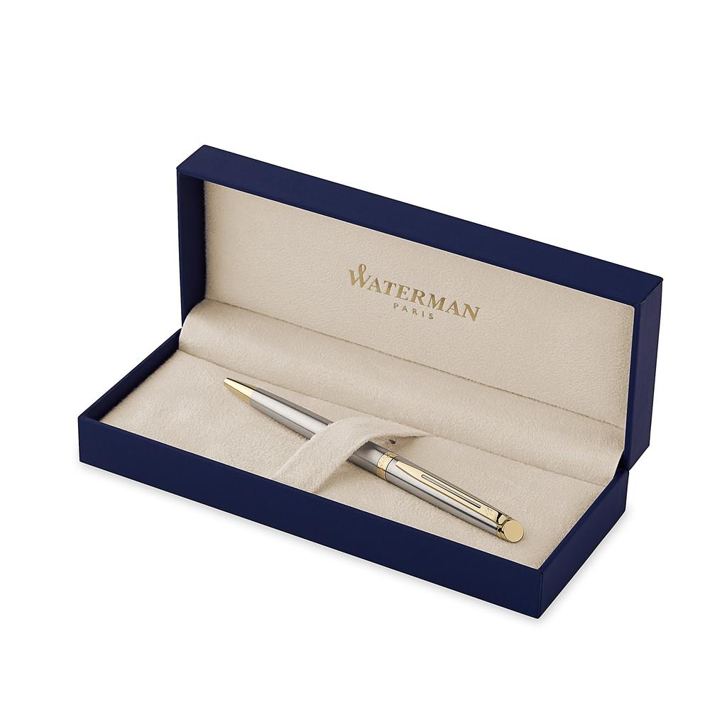 Waterman Metropolitan Essential Stainless Steel GT Ballpoint Pen, Oil-Based, S2259362, Officially Imported