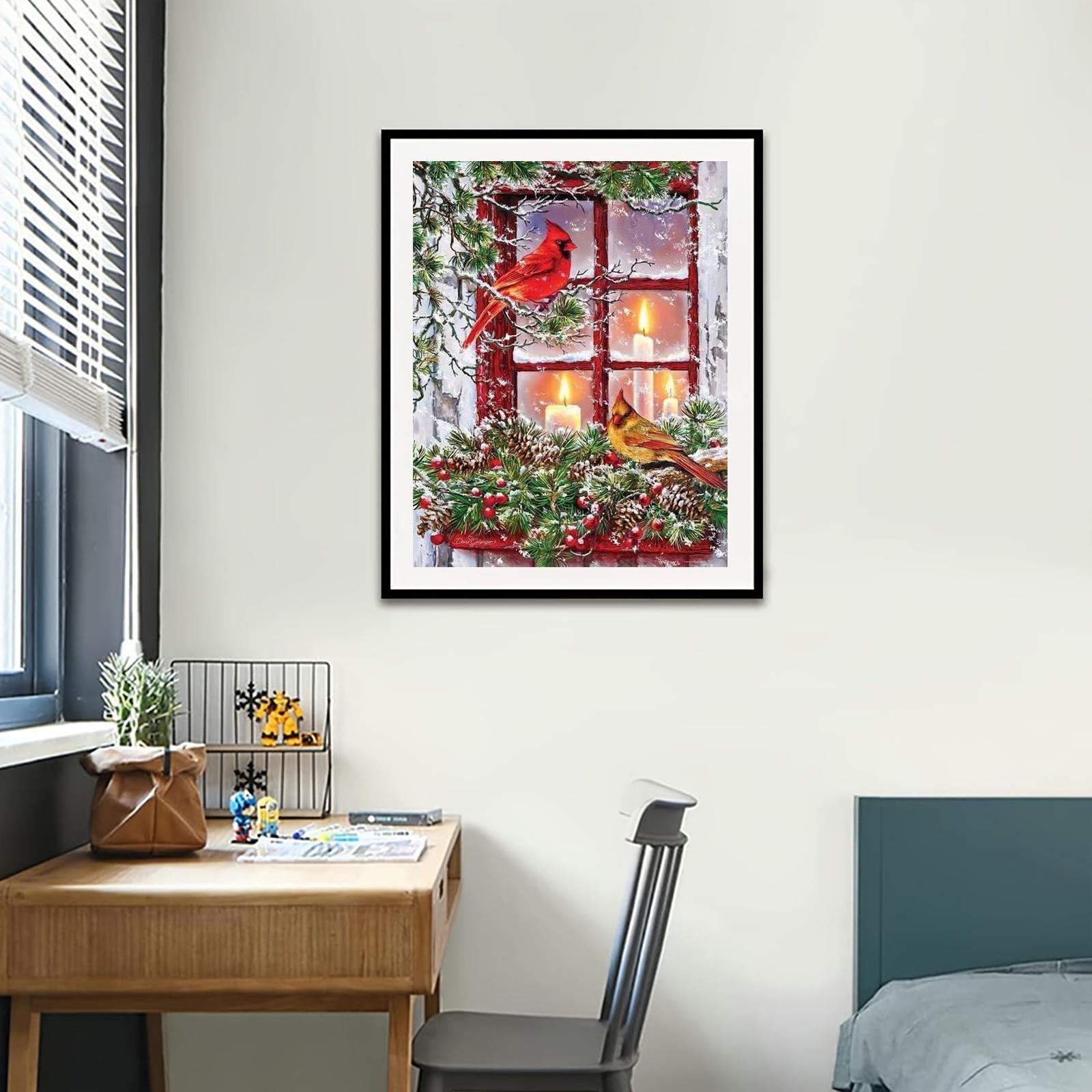 

5D DIY Алмазная картина Красный попугай Набор для вышивки крестом Мозаика Алмазная вышивка Роза Полный круглый/квадратный дрель Украшение дома Round 30x40cm