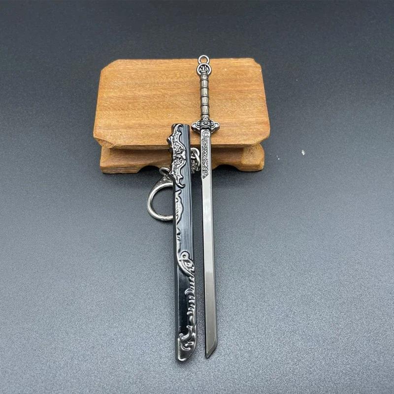 Fake Sword Miniatures Retro Mini Katana Knives Metal Prop Chinese Decoration Home Bedroom Living Room Ornaments Accessories