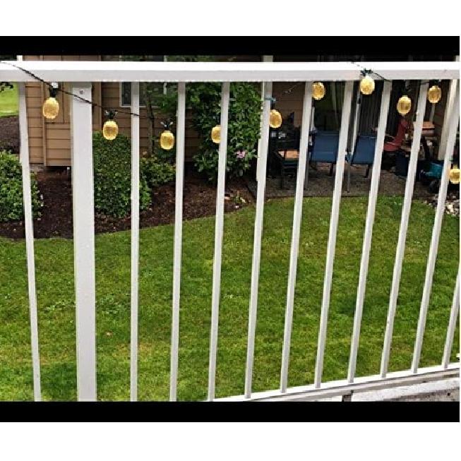 Pineapple Solar String Lights - BIMEE 11.5FT 10LED Waterproof Solar Powered Fairy String Lights Hanging Lights for Outdoor Garden Patio Landscape