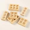 Simple Wood Grid Organizer For Dollhouses Accessories Interactive Pretend Play Toy
