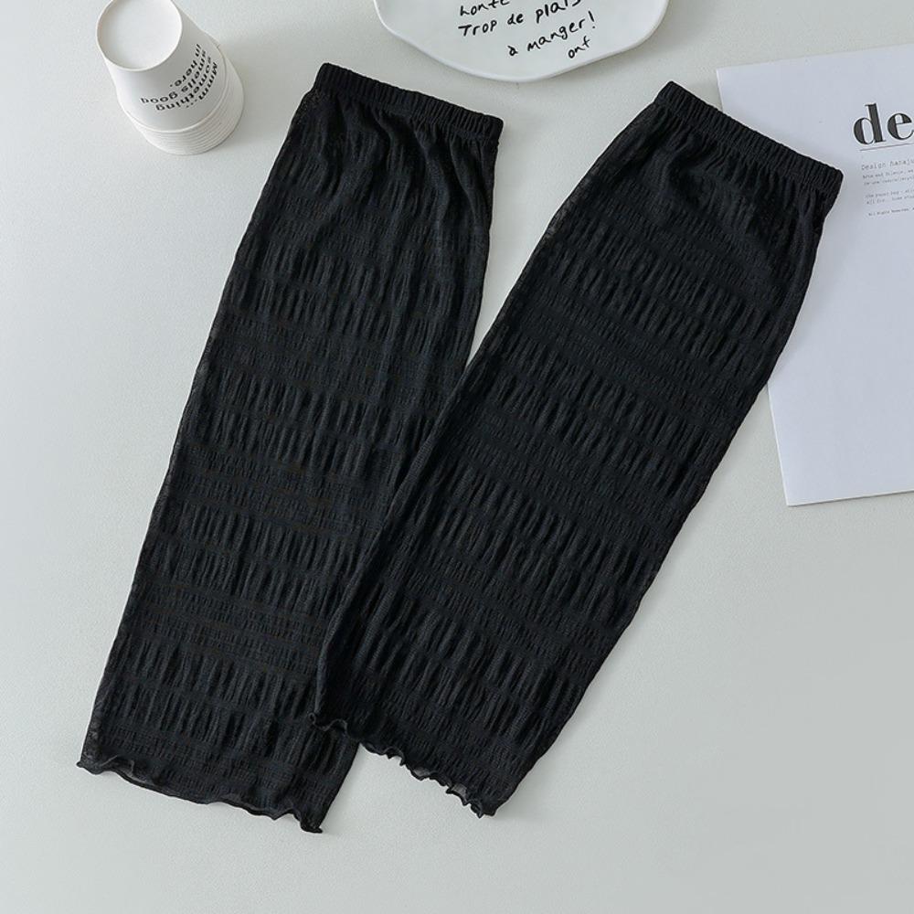 

Women Calf Socks Summer Thin Breathable JK Long Tube Wide Leg Lolita Style White Lace Sunscreen Protection Long Socks 1Pair One Size