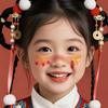6 Sheets New Glitter Face Red Waterproof Face Makeup Patches Temporary DIY Sticker Girls