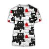 Fashion Fun Cool Animal Cat Graphic T Shirts Summer Casual Hip Hop Harajuku Streetwear Personality Printed O-neck Short Sleeve