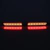 2Pcs For Mitsubishi Lancer EVO 2008-2017 Evolution X CZ4A Outlander Sport RVR ASX LED Rear Bumper Reflector Tail Brake Light