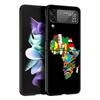 Карта Африки География Расписной Чехол для Телефона Для Samsung Galaxy Z Flip 6 5 4 3 Чехол Для Samsung Z Flip3 Flip4 Flip5 Жесткая Поликарбонатная Крышка