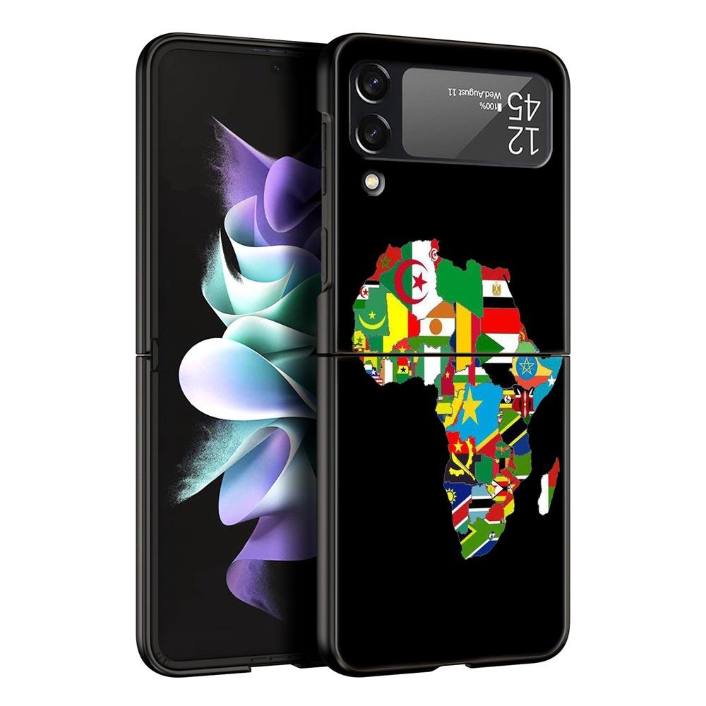 Карта Африки География Расписной Чехол для Телефона Для Samsung Galaxy Z Flip 6 5 4 3 Чехол Для Samsung Z Flip3 Flip4 Flip5 Жесткая Поликарбонатная Крышка
