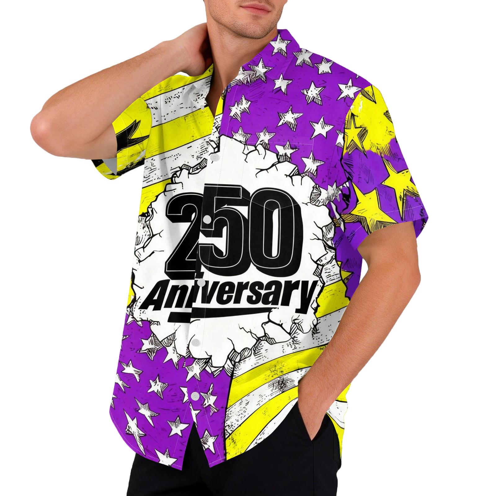 

Men s Casual Printed Short Sleeve Open Front Cardigan, Independence Day Festival Tops XL жовтий