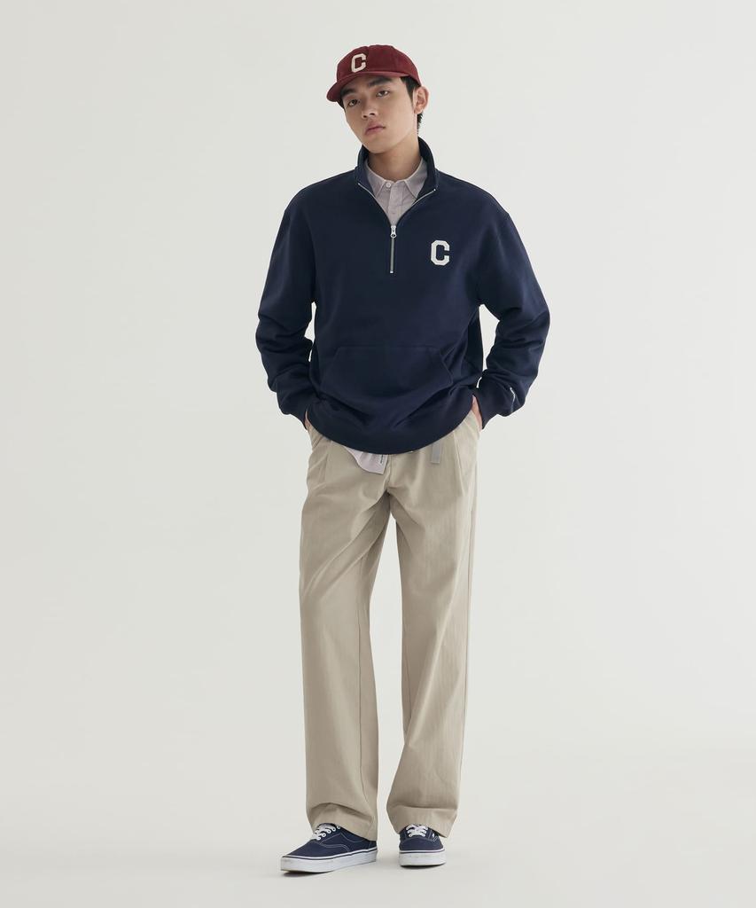 COVERNAT C-Logo Half-Zip Sweatshirt Heather Gray