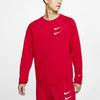 Nike Double Hook Embroidery Thickened And Fleece Lined Thermal Crew Neck Sweater Sweatshirt Winter Men's Red DD5079-657