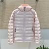 Womens Lightweight Down Jacket With Hood 90% White Duck Fill Short Regular Fit Winter Commute