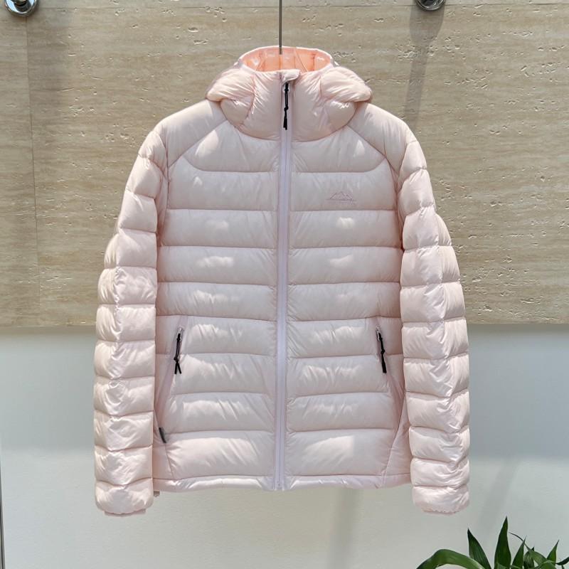 Womens Lightweight Down Jacket With Hood 90% White Duck Fill Short Regular Fit Winter Commute