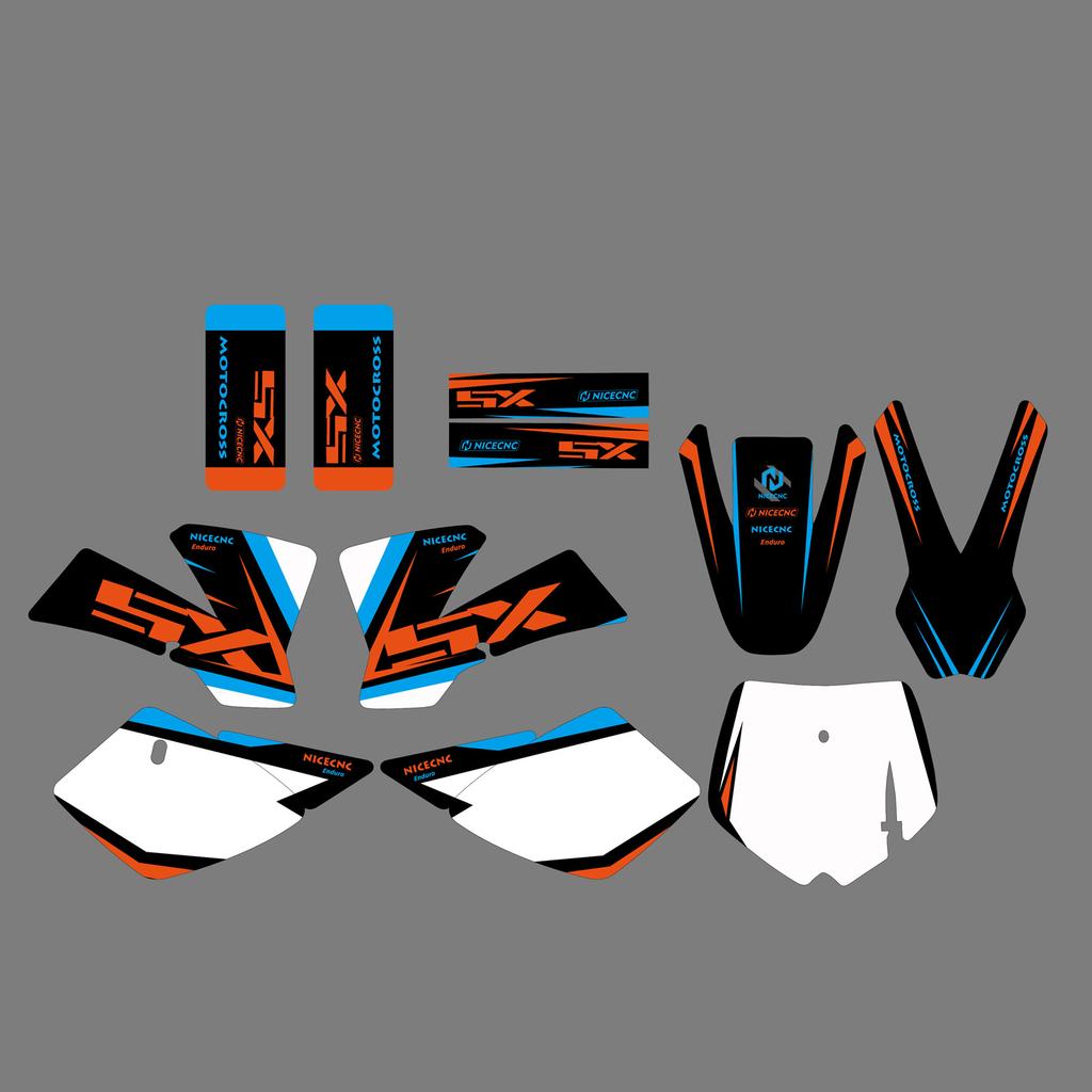 NICECNC For KTM SX50 SX 50 MINI 2002-2008 2007 2006 2005 2004 2003 Motocross Fairing Graphic Background Decals Sticker Customize